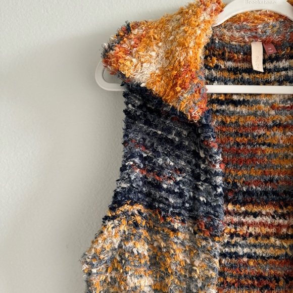 Pilcro Spacedye Sweater Vest Size XS In Orange Motif - Picture 7 of 14